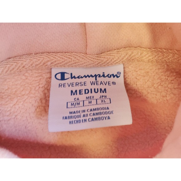 Champion Women's Reverse Weave Cropped Hoodie - Medium - Pink - Picture 4 of 5